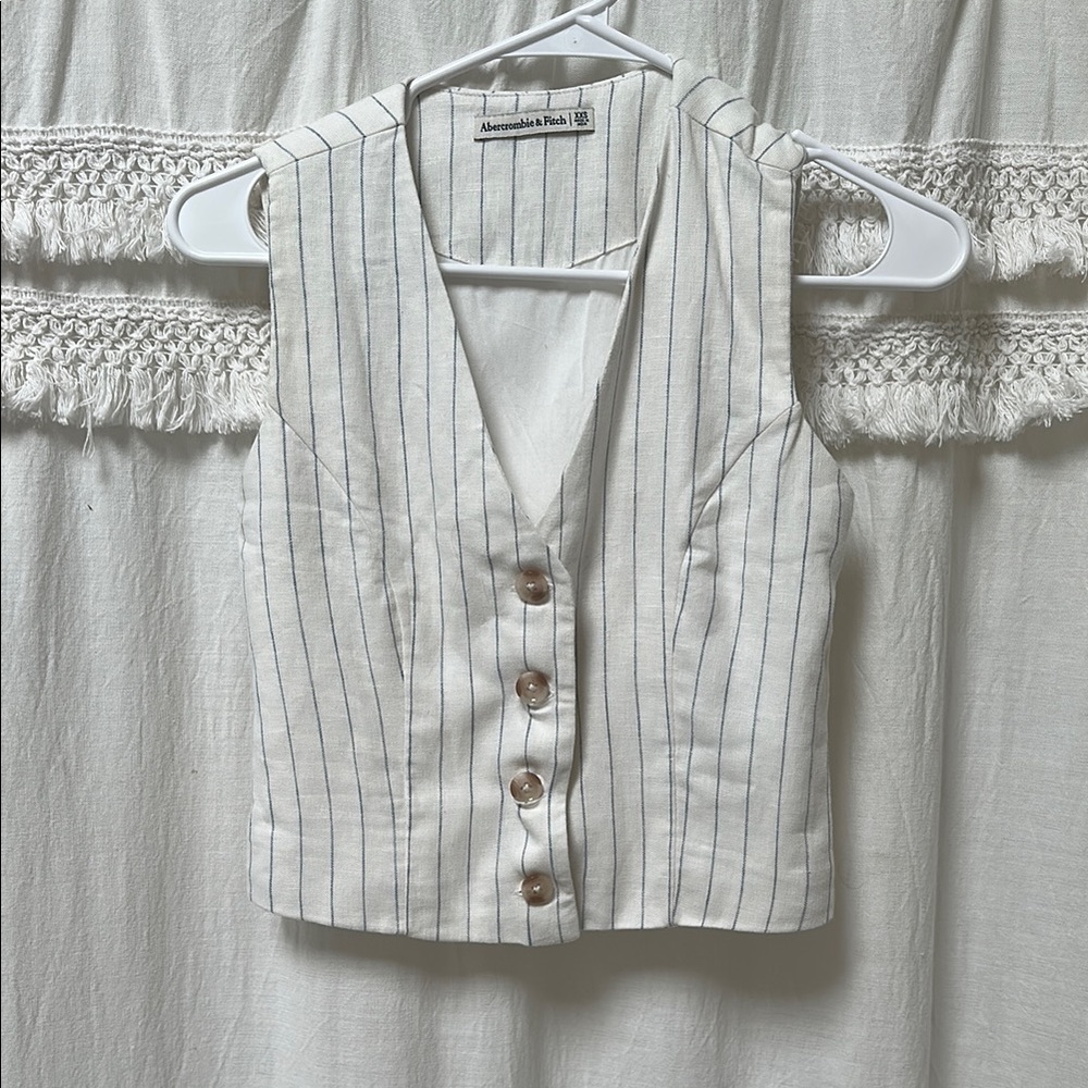 Striped Button-Up Vest